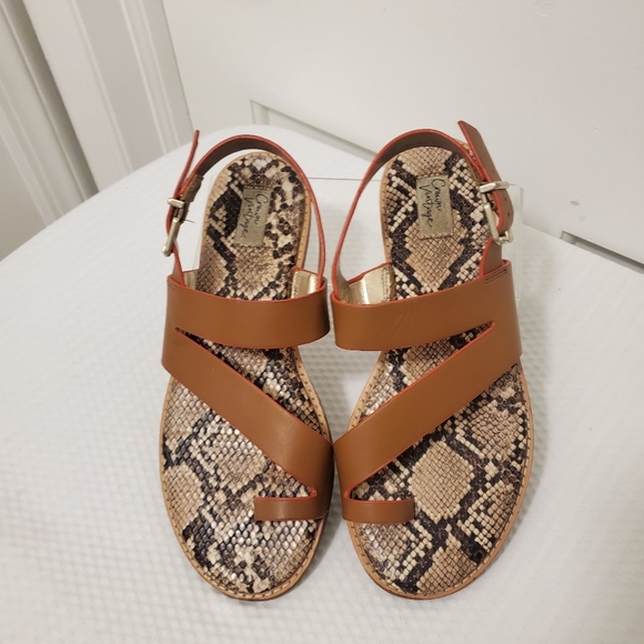 EC Crown Vintage Aaliya Brown Leather Sandals Size 9, Casual - Picture 2 of 15